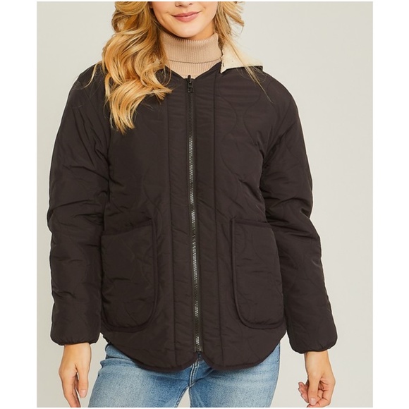 010 Cozy Teddy Reversible Hoodie Jacket Coat - Picture 3 of 5